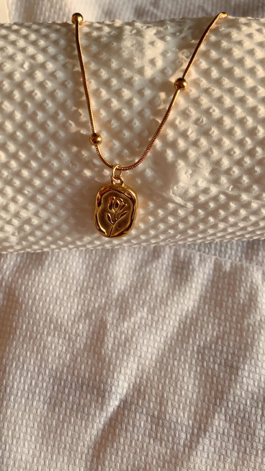 Golden Rose Charm Adjustable Bracelet