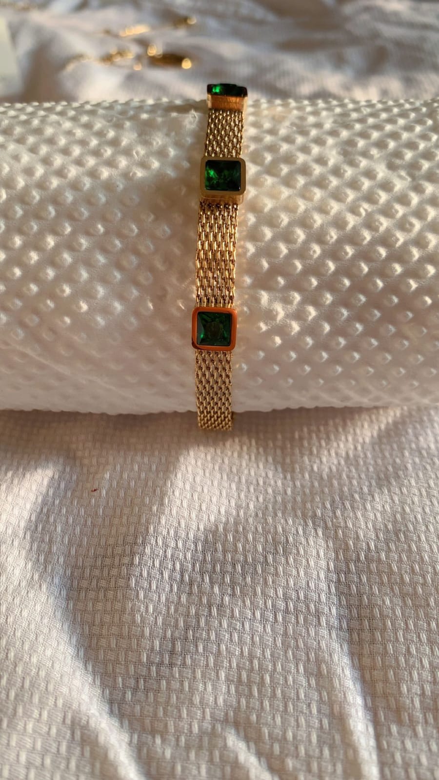 Luxury Green Stone Chain Bracelet