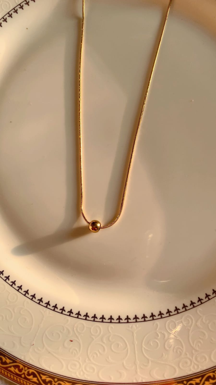 Minimal Gold Sphere Necklace