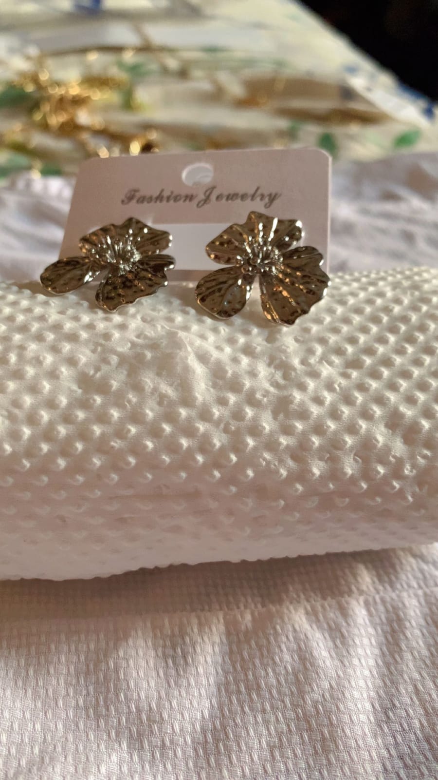 silver Bloom Stainless Steel Flower Earrings